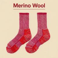 Chaussettes de sport en laine mérinos pour hommes et femmes, épaisses, chaudes, pour la randonnée en plein air, le ski, chaussettes hautes fonctionnelles pour le trekking