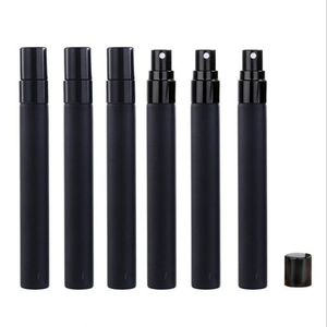 Portable Glass Perfume <b>Bottle</b> 10ml Matte Black Spray Travel <b>Mini</b> Empty <b>Bottle</b> With Cover - Product Image 3
