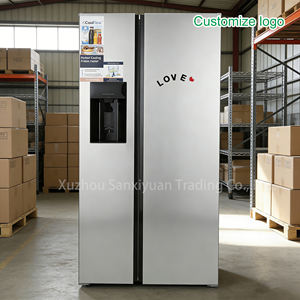 Réfrigérateur américain 619L sans givre, côte à côte, en acier inoxydable, avec distributeur d'eau et machine à glaçons, pour usage domestique - Product Image 3