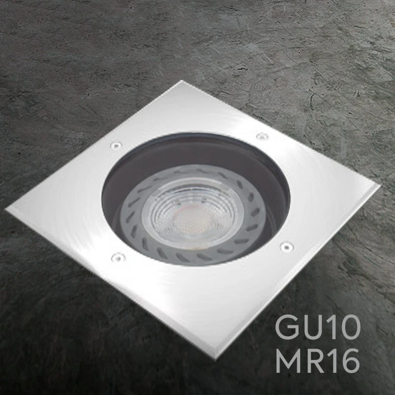 Tanio Lampa gruntowa LED 12V 85-265V oświetlenie do wkopania GU10 … sklep