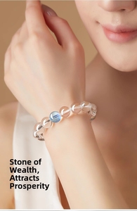 สร้อยข้อมือควอตซ์ใสธรรมชาติ สร้อยข้อมือลูกปัดคริสตัลสีแดงเดี่ยว คริสตัลพลังบำบัด สร้างความสงบ ของขวัญเครื่องประดับคริสตัลสำหรับผู้หญิง - Product Image 6