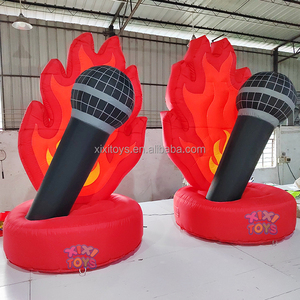 XIXI TOYS <strong>Custom</strong> Red <strong>Inflatable</strong> <strong>Microphone</strong> Flame Model Balloon for Music Concert DJ Stage Decorations Advertising <strong>Inflatables</strong> - Product Image 2
