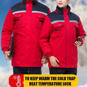 Uniforme de Trabajo para Electricista de Gasolinera con Forro Interior Desmontable de Algodón Grueso, Ropa de Seguridad - Product Image 3