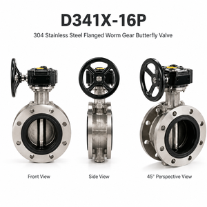วาล์วประตูแบบมีหน้าแปลน SS304 รุ่น D341X 16P วาล์วควบคุมน้ำอุตสาหกรรมสแตนเลสแบบแมนนวล - Product Image 5