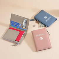 Sac d'identification multifonctionnel étanche RFID Passguide Sac de protection en cuir véritable de haute qualité Porte-billets de voyage Mode