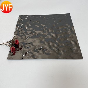 Paneles de Pared Negros Pulidos EL019, Lámina de Acero Inoxidable con Superficie de Color, Lámina Decorativa de Acero Inoxidable con Efecto de Ondas de Agua - Product Image 4