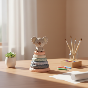 JXD Anillos Apilables de PVC para Bebés, Juguete Educativo Sensorial y de Desarrollo, Torre Arcoíris, Regalo de Educación Temprana - Product Image 3