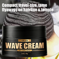 Kit de coiffage pour hommes Oalen Private Label Black pour des ondulations 360, pommade coiffante, poudre coiffante, spray à tenue forte et gel de contrôle des bords