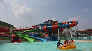 抗UVファイバーグラス＆スチール製屋外カヤックコンボウォータースライド（公共家族向け施設用） - Product Image 2