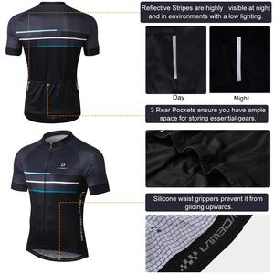 Correr hombres camisa de manga corta Jersey de bici <span class=keywords><strong>Biker</strong></span> Shorts desgaste de ciclo - Product Image 4