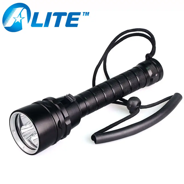 Powerful Professional Diving Lamp IP68 Underwater 5*10W LED Diving Flashlight 2000 Lumens Torch Lamp Waterproof Flashlight