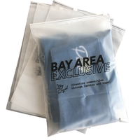Sac givré personnalisé avec fermeture éclair pour vêtements/maillots de bain, idéal pour l'emballage de t-shirts avec poignée de scellage