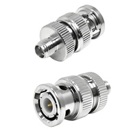 Connecteur RF en laiton, prise femelle SMA vers prise mâle BNC, convertisseur coaxial RF, adaptateur droit