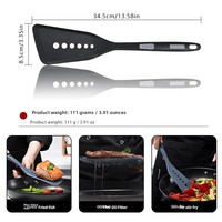 Spatule en silicone flexible antiadhésive résistante à la chaleur, outil de cuisine pour retourner le poisson, les œufs, les crêpes