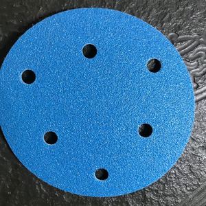 Disco de lijado con adhesivo, 5 pulgadas, 6 agujeros, azul, para lijadora orbital - Product Image 1