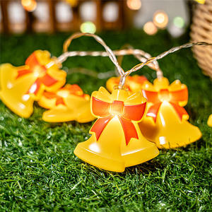 سلسلة أضواء LED 10 أضواء سلسلة ثلج M 2AA تعمل بالبطارية مع إضاءة عطلة رجل الثلج البلاستيكية - Product Image 3