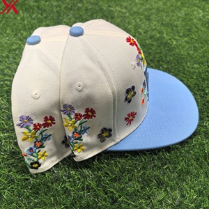 Cappelli da Baseball di nuova bella moda a buon mercato con cappelli sportivi aderenti 6 pannelli in cotone epoca con cappelli Snapback a fiori - Product Image 1