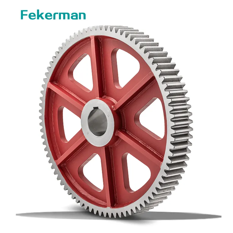 Pinion and spur gear setup