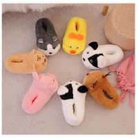 Pantoufles personnalisées pour la maison, automne-hiver, unisexe, mignonnes, pour enfants, design animal crocodile, chaudes, respirantes, légères, en peluche