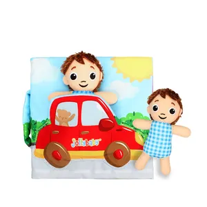 Verkehrs fahrzeug Buch Rollenspiel EN71 Stoff buch Baby Educational Soft Toys Crinkle Vorschule Aktivität sbuch