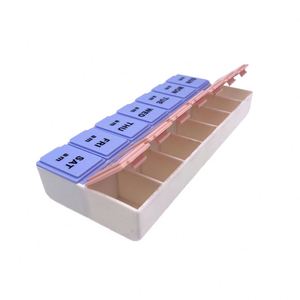 Fashion <b>Smart</b> Case Travel 14 Compartments Pill Box with Organizer <b>Wallet</b> Pill Plastic Storage Box - Product Image 3