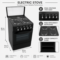 Cuisinière électrique verticale D CKD 4 avec four, plaque de cuisson électrique autoportante, cuisinière électrique domestique sur pied