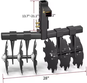 Grada de arado de disco ATV/UTV resistente de 28 "de ancho de corte con enganche de receptor de 2", negro. - Product Image 2