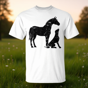 Camiseta con silueta de caballo y perro Love Harmony - Product Image 3