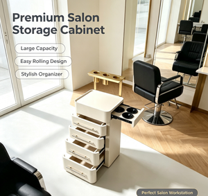 Carrito de Almacenamiento Rodante de Madera Simple y Duradero de Primera Calidad, con 4 Cajones, Organizador de Herramientas, Gran Capacidad, Elegante y Fácil de Mover - Product Image 1