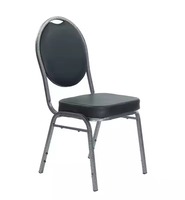 Sillas de Boda Modernas al por Mayor, Sillas de Comedor para Banquetes de Hotel con Estructura Metálica y Asiento Tapizado, Apilables, para Uso en Interiores/Exteriores