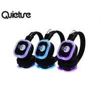 Casque de jeu Silent Disco F39 PRO HIFI 500M LED pliable sans fil – Casque silencieux pour soirée multilingue