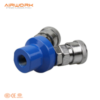 Raccord pneumatique SMV de type C, connecteur à accouplement rapide bidirectionnel pour compresseur d'air, fer zingué, 2,5 MPa, certifié CE
