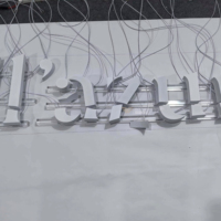 Letreros de Lujo Personalizados con Retroiluminación LED |   Letras con Logotipo Personalizado en Acero Inoxidable 304 Pintadas con Spray de Alta Gama para Hoteles Boutique y Comercios Interiores