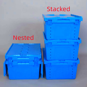 Lớn hậu cần phân phối Stackable nhựa Tote hộp lồng nhau doanh thu hộp Nhựa thùng có nắp đậy cho di chuyển - Product Image 2