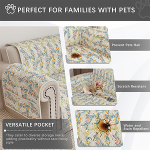 Funda de Repuesto para Sofá de 3 Plazas con Diseño Floral, Antideslizante, Lavable, para Uso en Hoteles, Protector de Muebles Duradero - Product Image 6