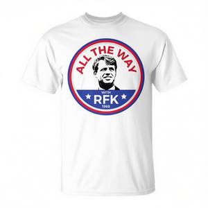 Camiseta Rfk Bobby Robert F Kennedy blanca para hombre, cuello redondo, manga corta, diseño de campaña política 1968 - Product Image 3