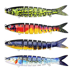 <span class=keywords><strong>Leurre</strong></span> de pêche en plastique imprimé en 3D, multi-segments, en forme de poisson, dur, 13,5 cm, 18 g - Product Image 1