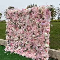 Bouquet floral moderne hautement réaliste SPR 5D Design, pivoine rose, rose, hortensia, décoration artificielle pour plafond et mur de mariage