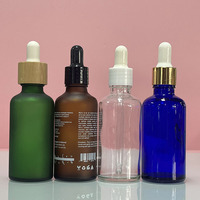 Flacon d'huile essentielle noir givré de 5 à 100 ml, flacon compte-gouttes en verre de 5 ml, flacon distributeur cosmétique de 30 ml