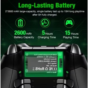 Batería Recargable para <span class=keywords><strong>Xbox</strong></span>, 2 Piezas de 2650 mAh para <span class=keywords><strong>Control</strong></span> de <span class=keywords><strong>Xbox</strong></span> Series <span class=keywords><strong>XS</strong></span> One S/X, Batería para <span class=keywords><strong>Xbox</strong></span> One con Cargador USB - Product Image 3