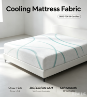 Tissu jacquard tricoté QMAX 0.4 500GSM blanc, poids moyen, écologique, respirant, en PE/Polyester, pour la maison
