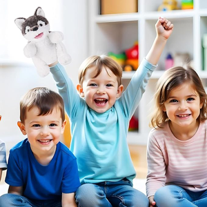 Marionnette <span class=keywords><strong>de</strong></span> main en peluche loup <span class=keywords><strong>de</strong></span> 11 pouces, adorables marionnettes animales pour le <span class=keywords><strong>jeu</strong></span> <span class=keywords><strong>de</strong></span> <span class=keywords><strong>rôle</strong></span>, jouet pour enfants pour le récit d'histoires et le <span class=keywords><strong>jeu</strong></span> imaginatif - Product Image 4