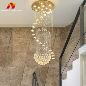 Mỹ retro sang trọng đơn giản hậu hiện đại khách sạn phòng ăn cầu thang Đèn Chùm Pha lê dài - Product Image 4