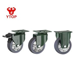 عربة نقالة من الفولاذ المنجلي من YTOP 3 بوصة فرامل دوارة طبية PP سعة تحميل لأثاث المستشفى الصغير - Product Image 1