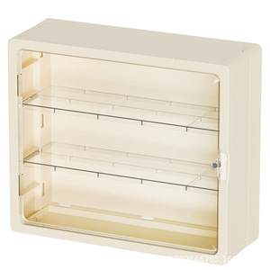 <b>Wall</b> <b>Mounted</b> Storage Cabinet Transparent Cosmetic <b>Shelf</b> Milky White Rectangle Home Bathroom Kitchen Desktop Organizer - Product Image 5
