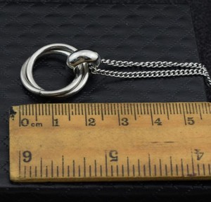 패션 케이팝 스타 목걸이 체인 원형 링 스테인리스 스틸 남녀 공용 주얼리 목걸이 - Product Image 5