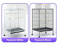 Volière spacieuse et durable, structure multifonctionnelle avec accessoires de jeu et maisonnette pour le repos des perroquets.