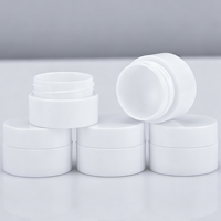 Pot de crème en plastique blanc 5g, mini-flacon de voyage, échantillon de crème, pot vide pour onguent, flacon portable à large ouverture pour crème d'essai