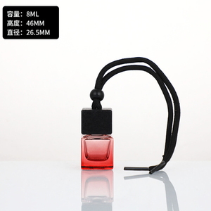 8ml Colored Car Perfume Hanging <strong>Bottle</strong> Perfume Square Glass <strong>Bottle</strong> <strong>Diffuser</strong> <strong>Bottle</strong> with Black Wood Cover - Product Image 5