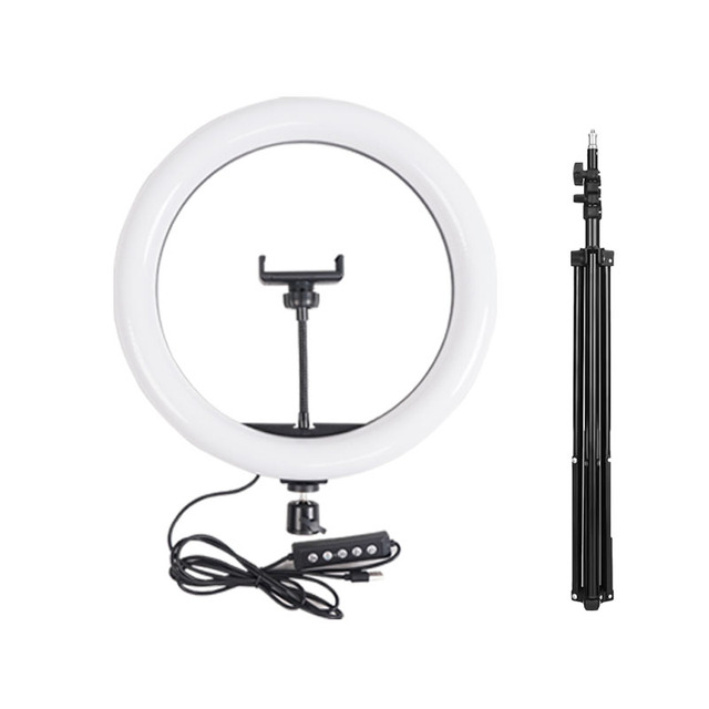 Dimmable LED Ring Fill Light Studio Selfie Ring Light 10 12 13 14Inch Selfie Circle Lamp for Makeup Video Live Streaming Tik Tok